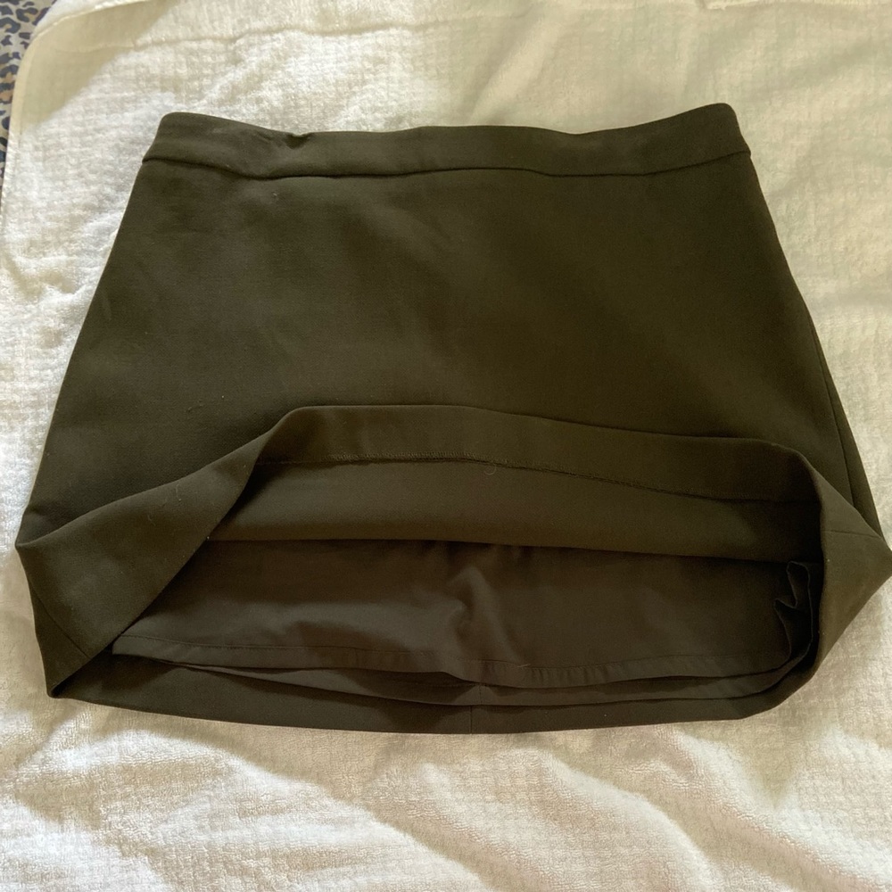 Express olive green miniskirt